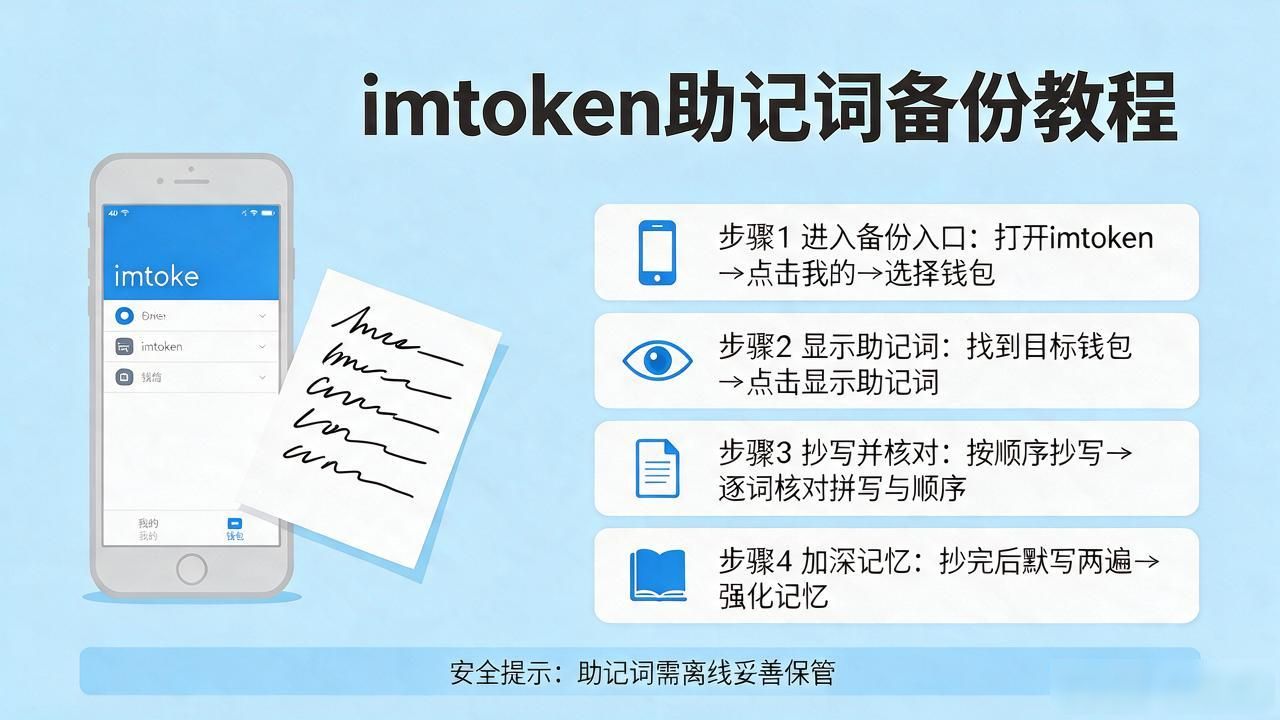 imtoken怎么备份 助记词备份教程全攻略