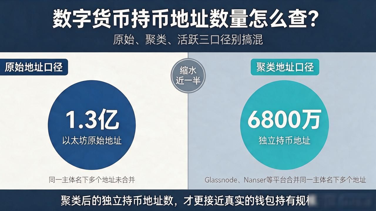 数字货币持币地址数量怎么查？原始、聚类、活跃三口径别搞混