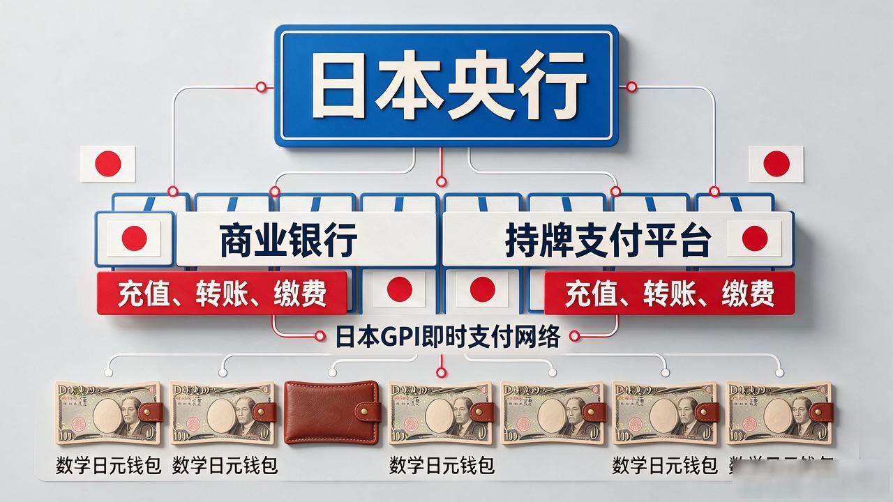 日本数字货币结构图，央行到商户三层架构一次讲清