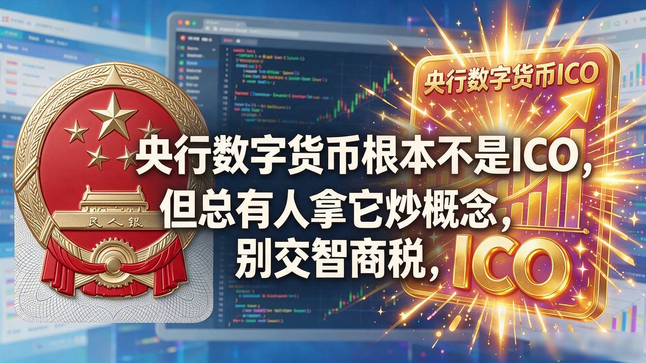 央行数字货币根本不是ICO，但总有人拿它炒概念，别交智商税