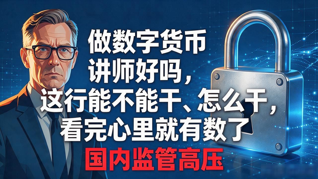 做数字货币讲师好吗，这行能不能干、怎么干，看完心里就有数了