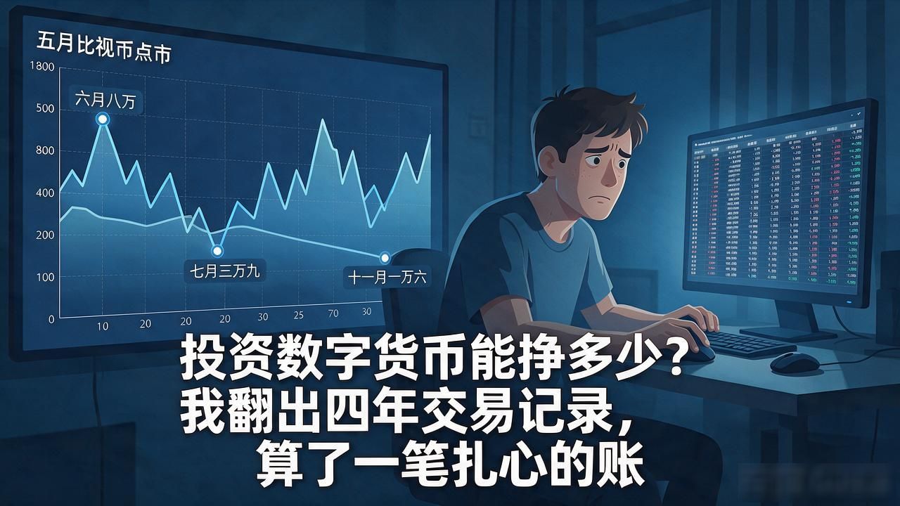 投资数字货币能挣多少？我翻出四年交易记录，算了一笔扎心的账