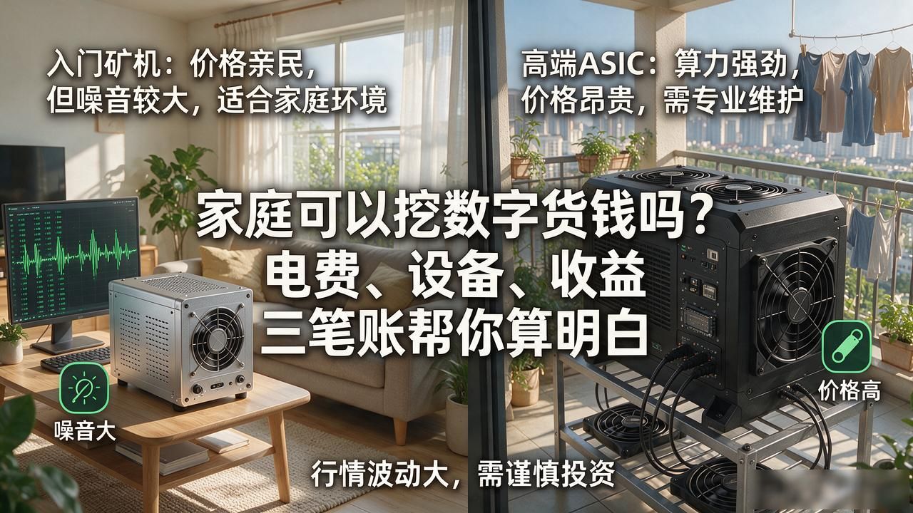 家庭可以挖数字货币吗？电费、设备、收益三笔账帮你算明白