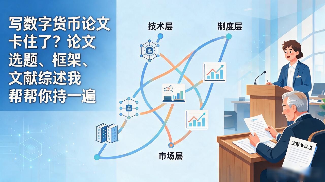 写数字货币论文卡住了？选题、框架、文献综述我帮你捋一遍