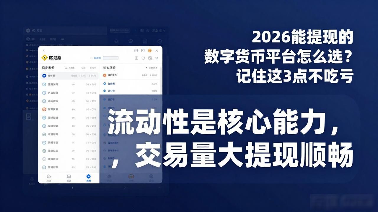 2026能提现的数字货币平台怎么选？记住这3点不吃亏
