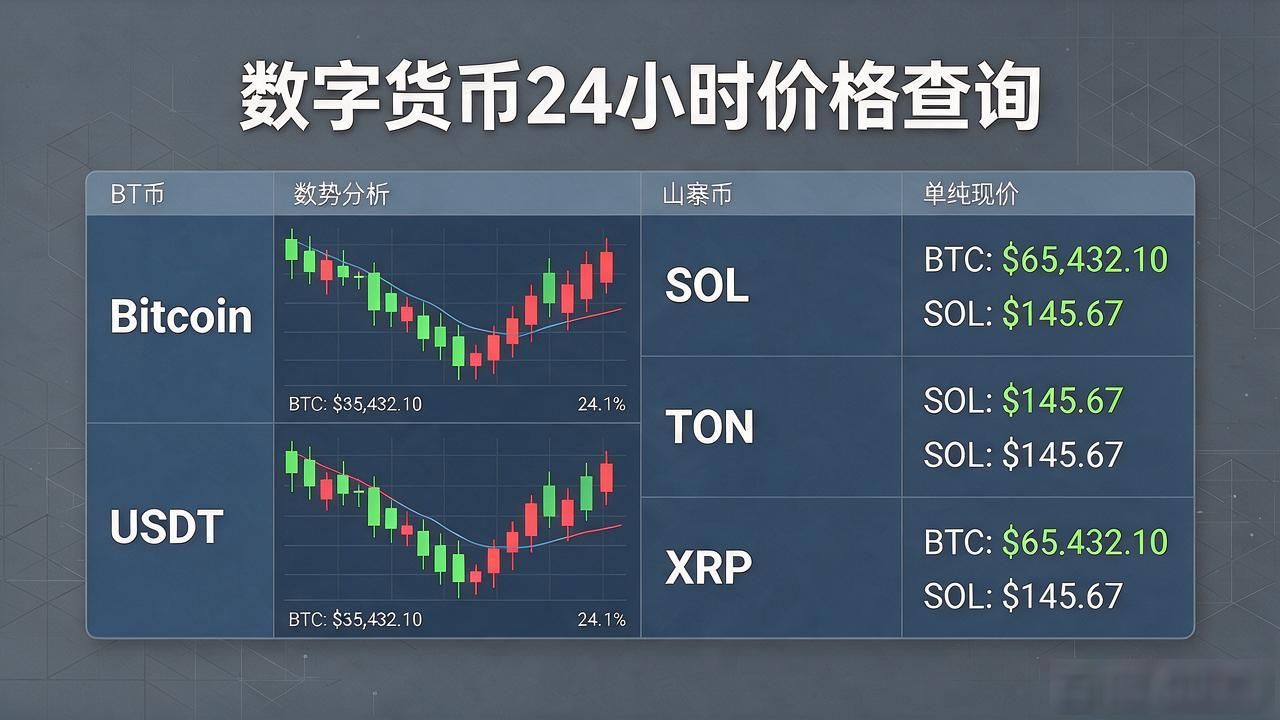 数字货币价格大全：比特币到USDT，主流币报价一张表查清