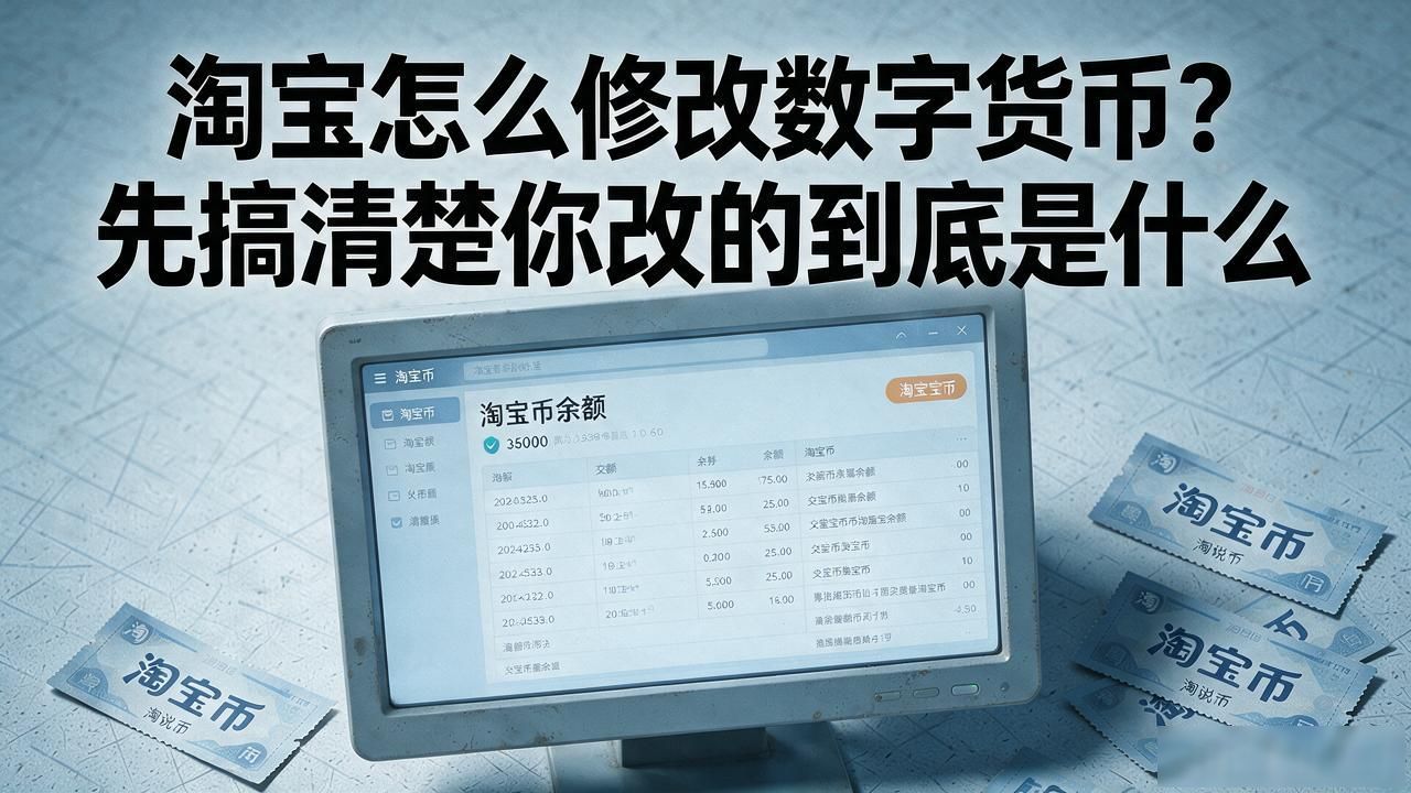淘宝怎么修改数字货币？先搞清楚你改的到底是什么