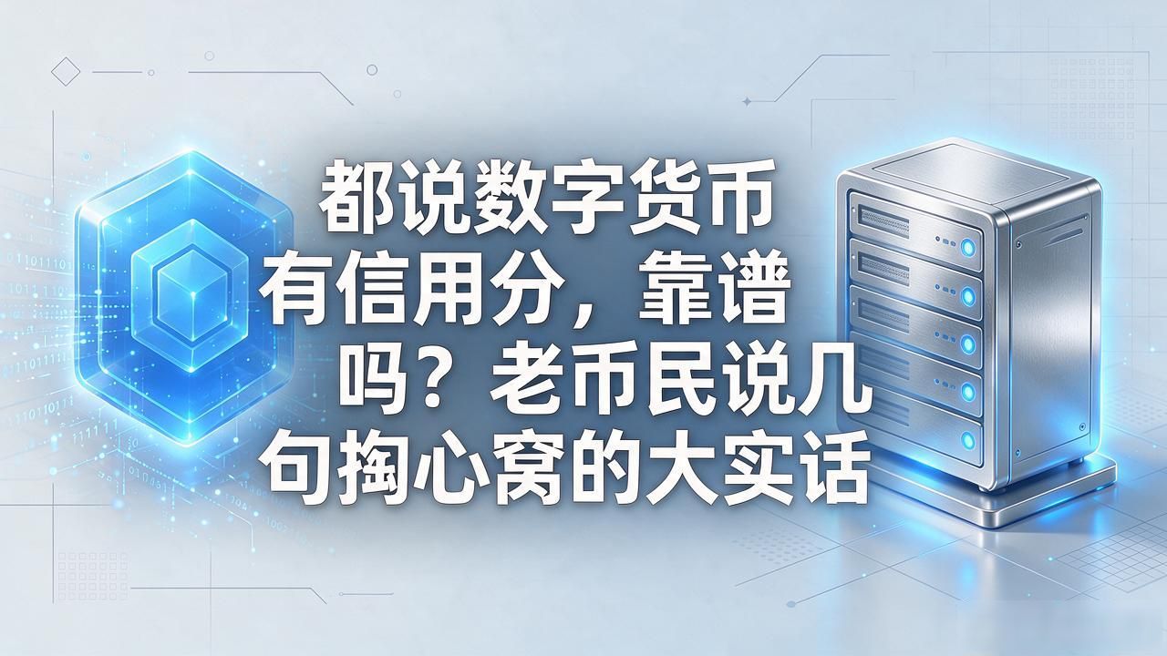 都说数字货币有信用分，靠谱吗？老币民说几句掏心窝的大实话