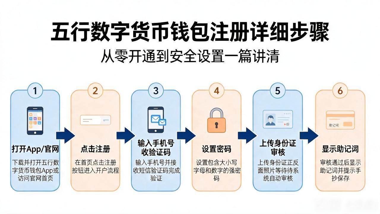 五行数字货币钱包注册详细步骤，从零开通到安全设置一篇讲清