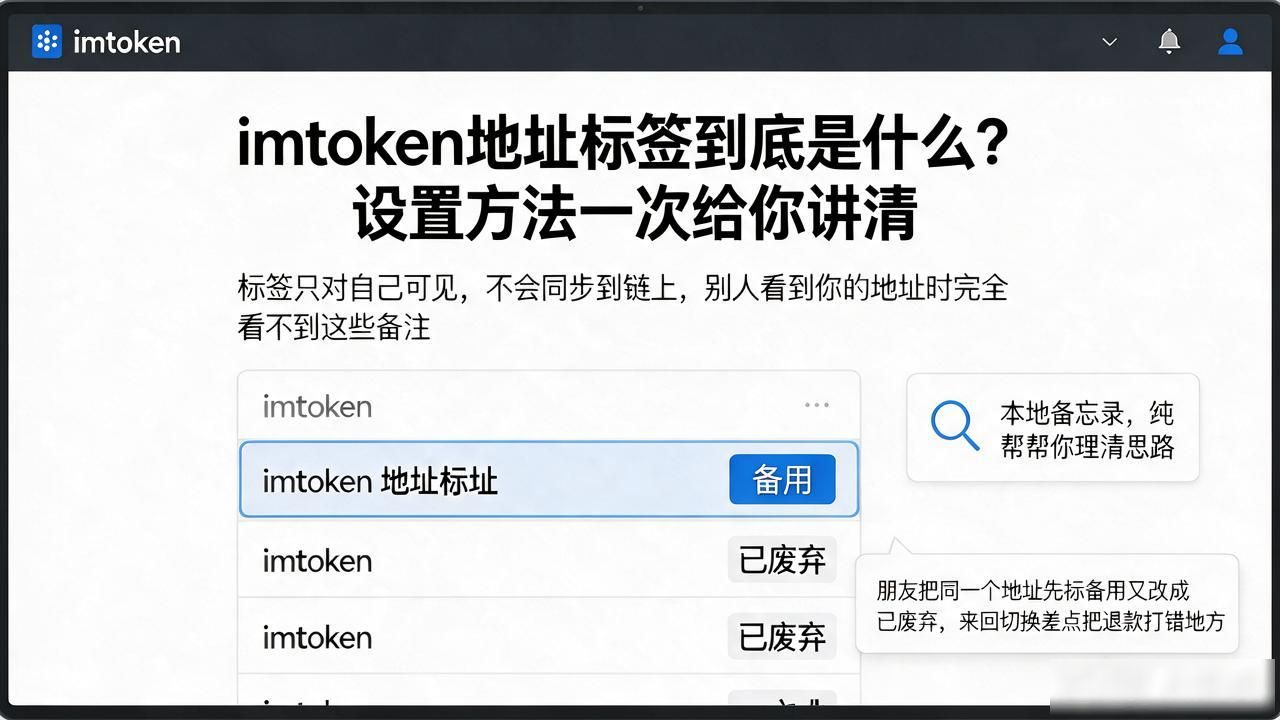 imtoken地址标签到底是什么？设置方法一次给你讲清