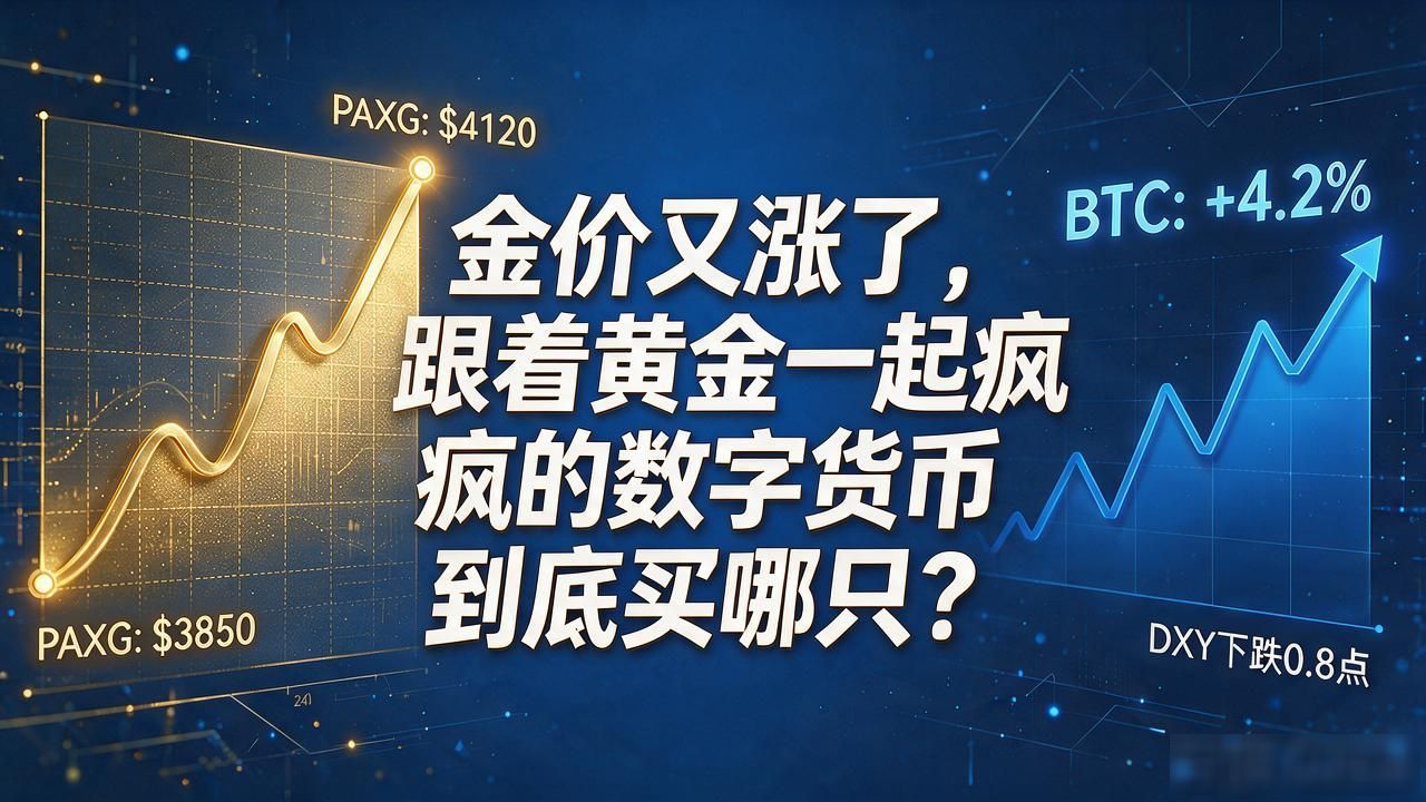 金价又涨了，跟着黄金一起疯的数字货币到底买哪只？