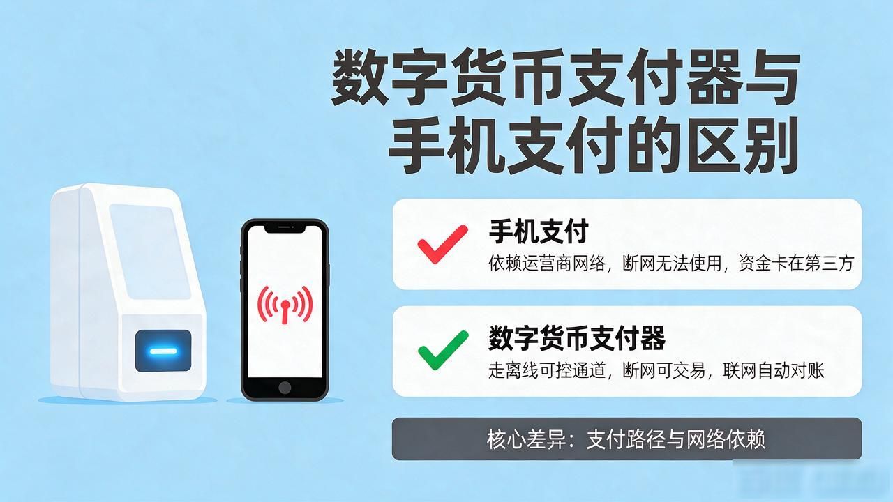 数字货币支付器是什么？和手机支付有啥区别，普通人能直接用吗