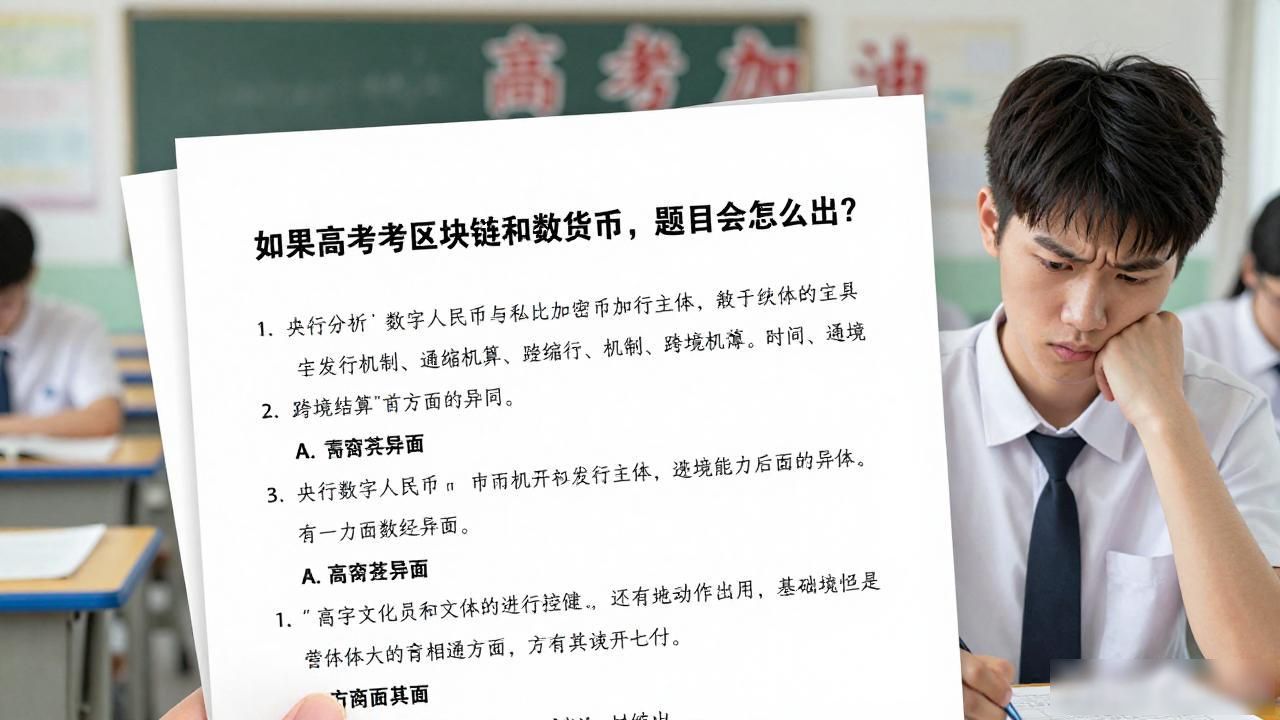 如果高考考区块链和数字货币，题目会怎么出？考生又该怎么准备