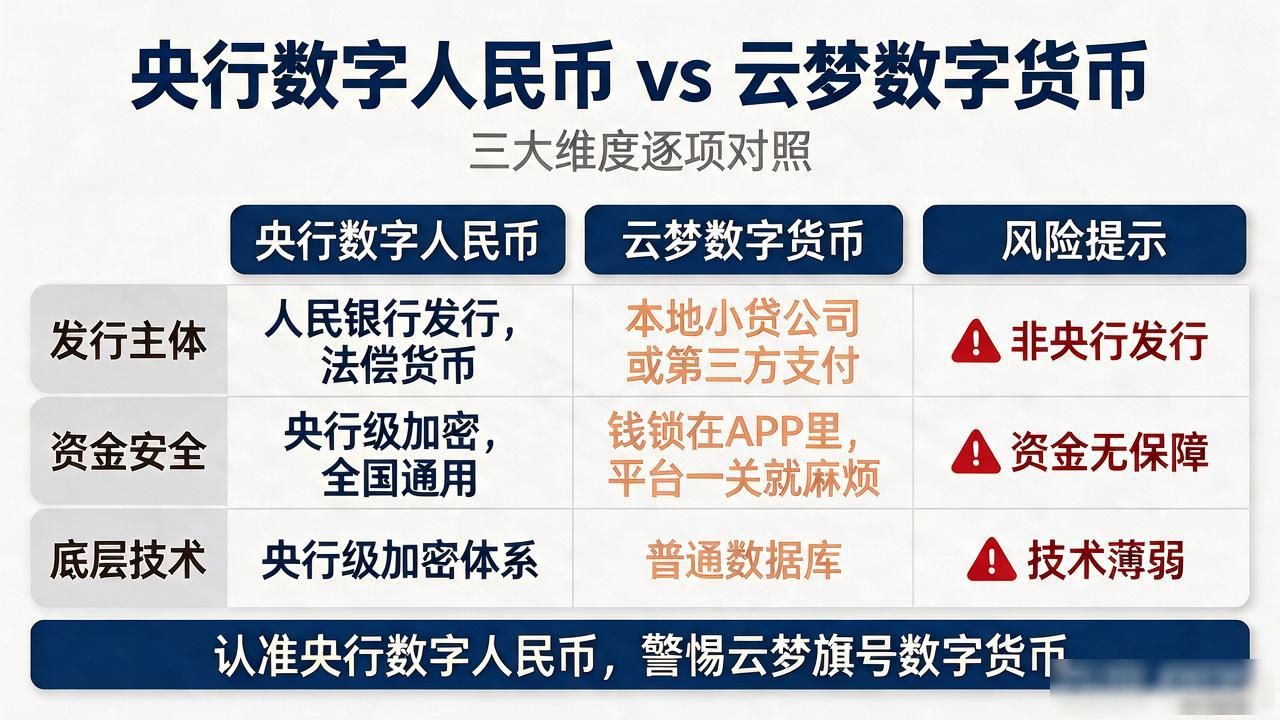 中国云梦数字货币靠谱吗？跟央行数字人民币到底有啥区别