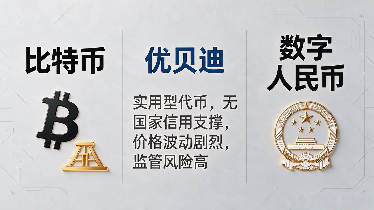 优贝迪属于数字货币吗？它和比特币、数字人民币到底有啥不同