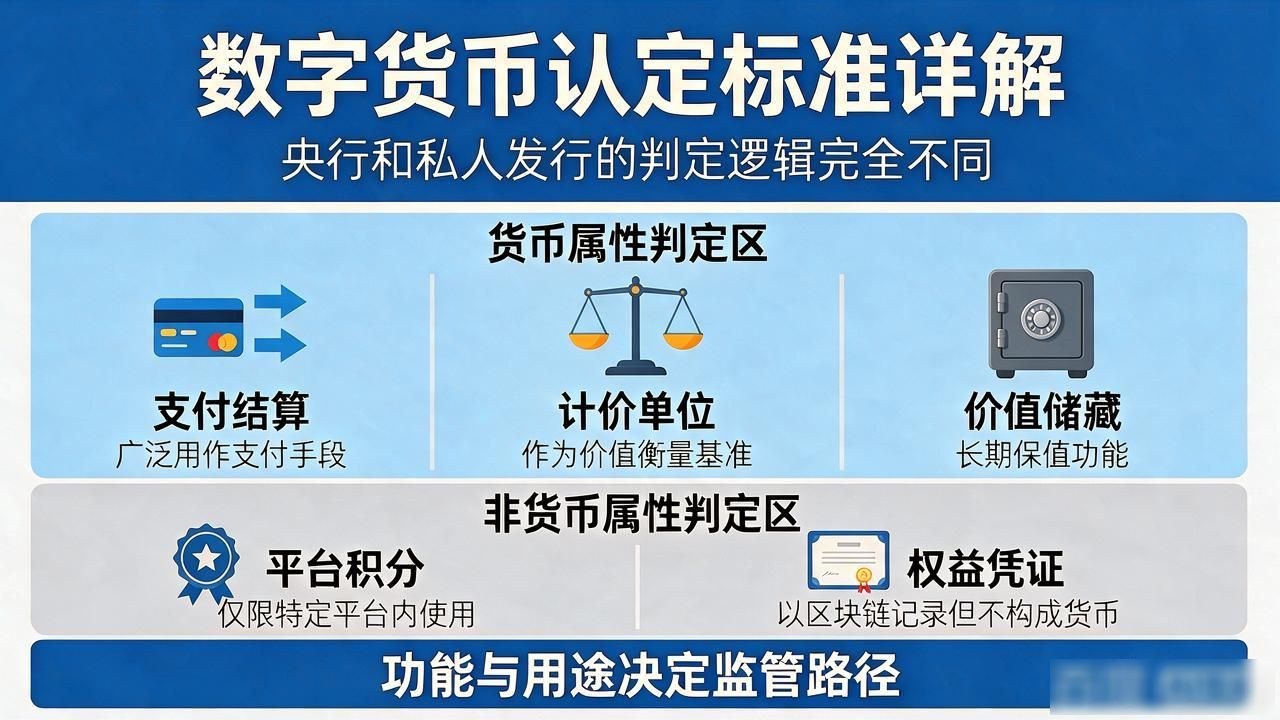 数字货币认定标准详解：央行和私人发行的判定逻辑完全不同
