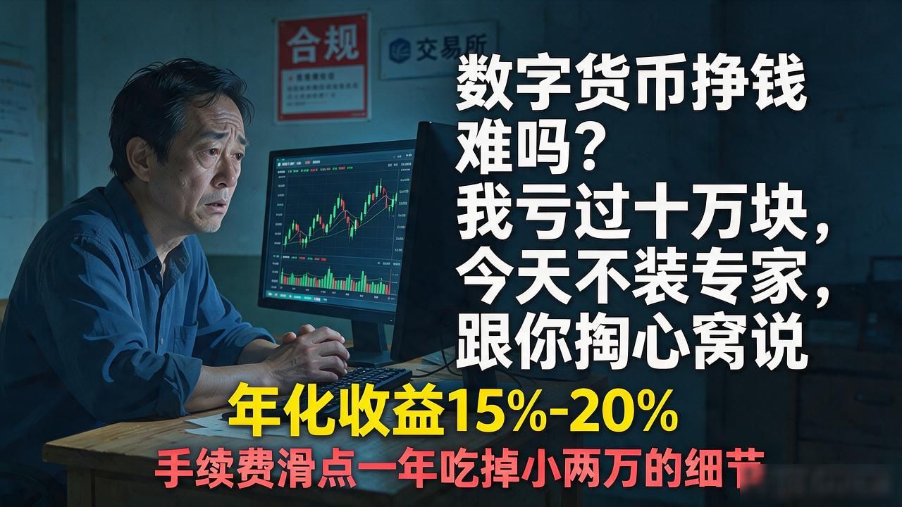 数字货币挣钱难吗？我亏过十万块，今天不装专家，跟你掏心窝说