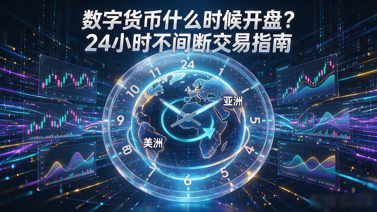 数字货币什么时候开盘？24小时不间断交易指南