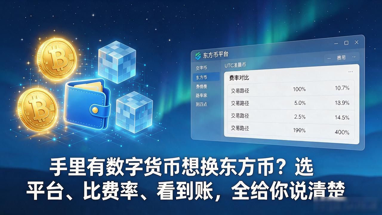 手里有数字货币想换东方币？选平台、比费率、看到账，全给你说清楚