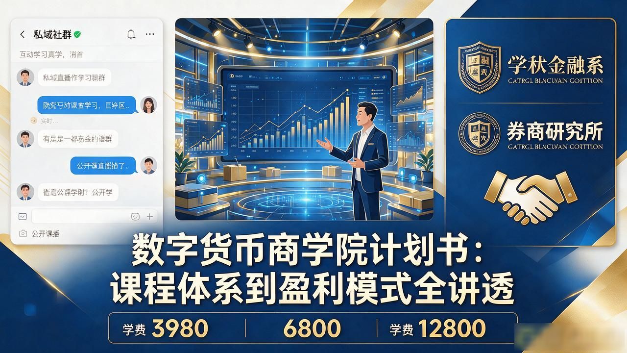 数字货币商学院计划书：课程体系到盈利模式全讲透