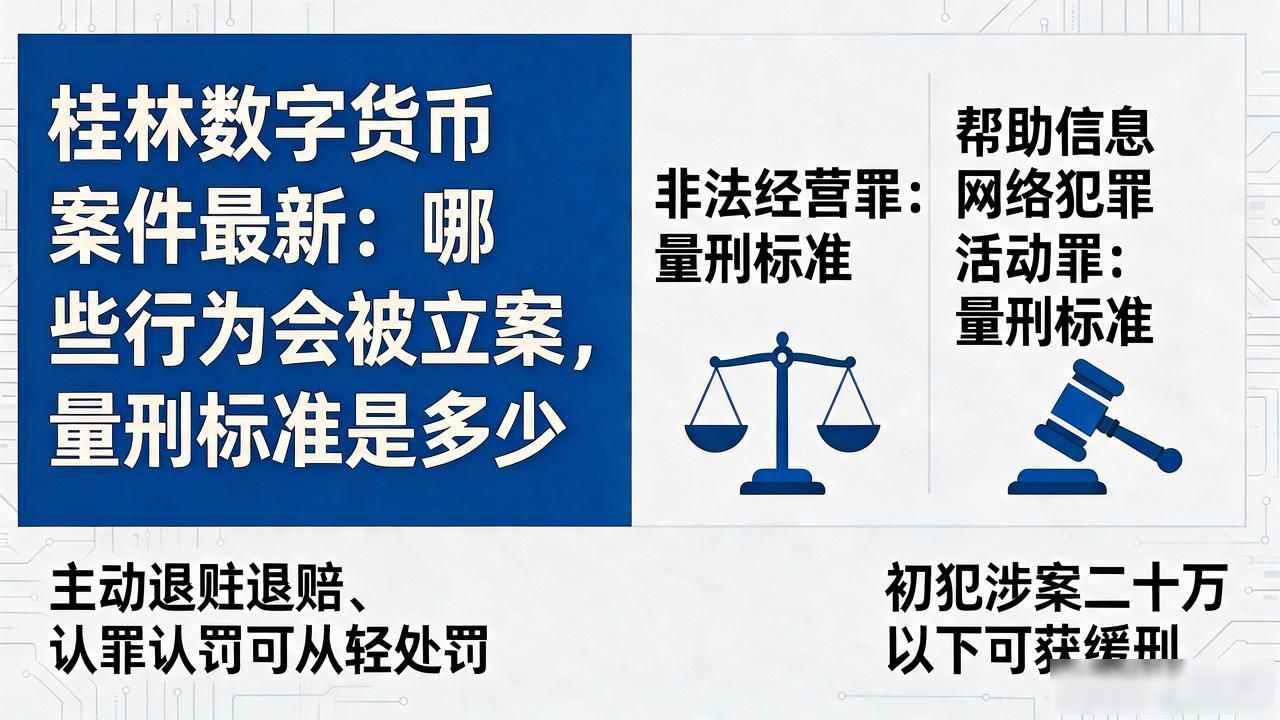 桂林数字货币案件最新：哪些行为会被立案，量刑标准是多少