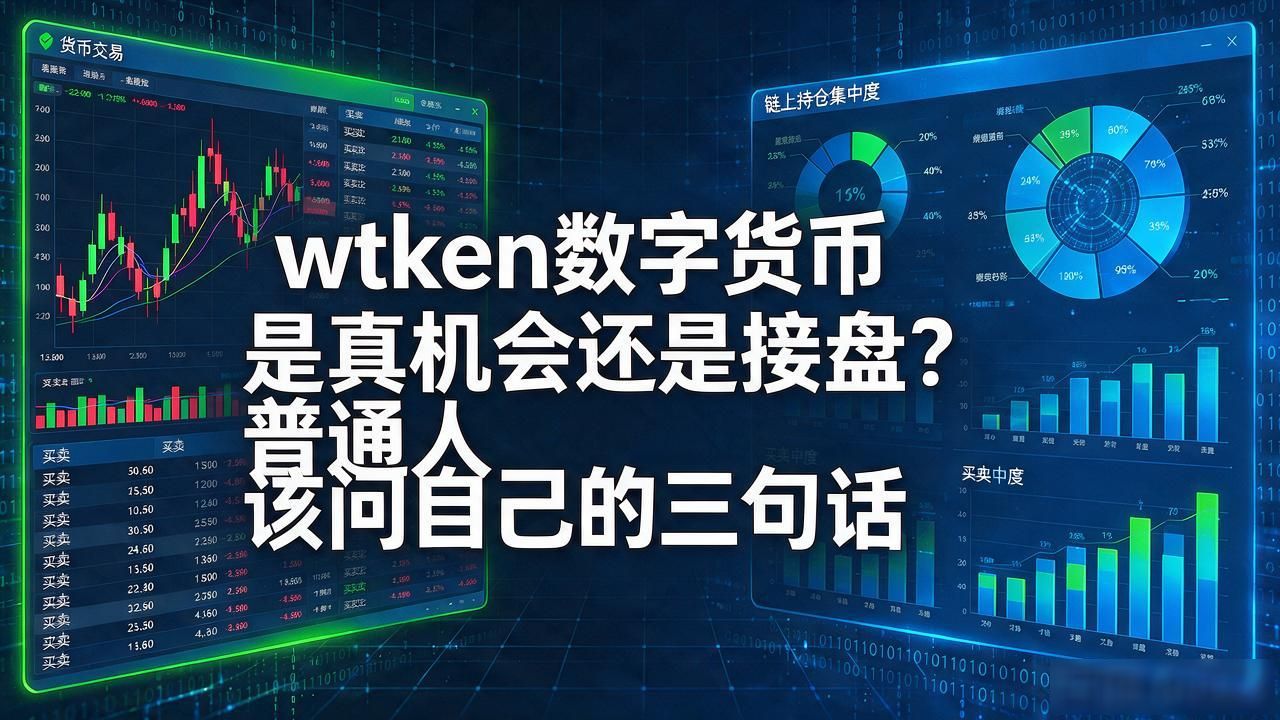 wtken数字货币是真机会还是接盘？普通人该问自己的三句话