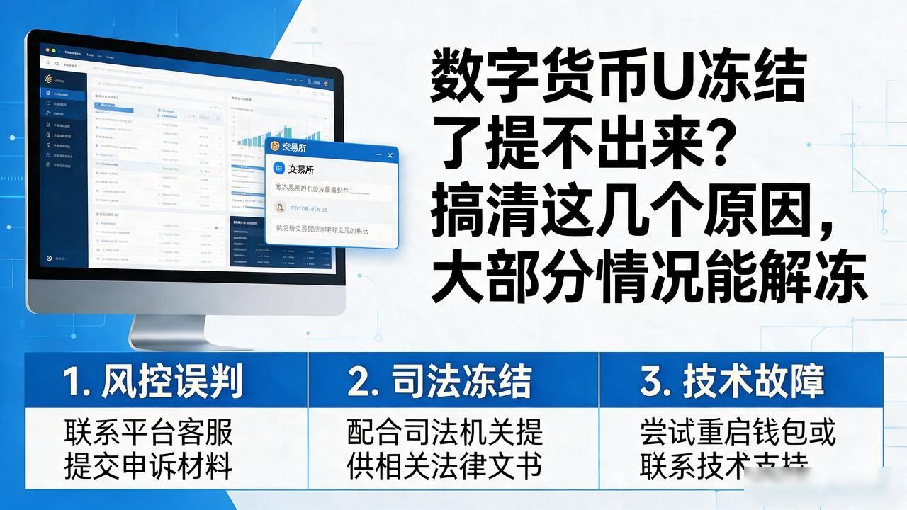数字货币U冻结了提不出来？搞清这几个原因，大部分情况能解冻