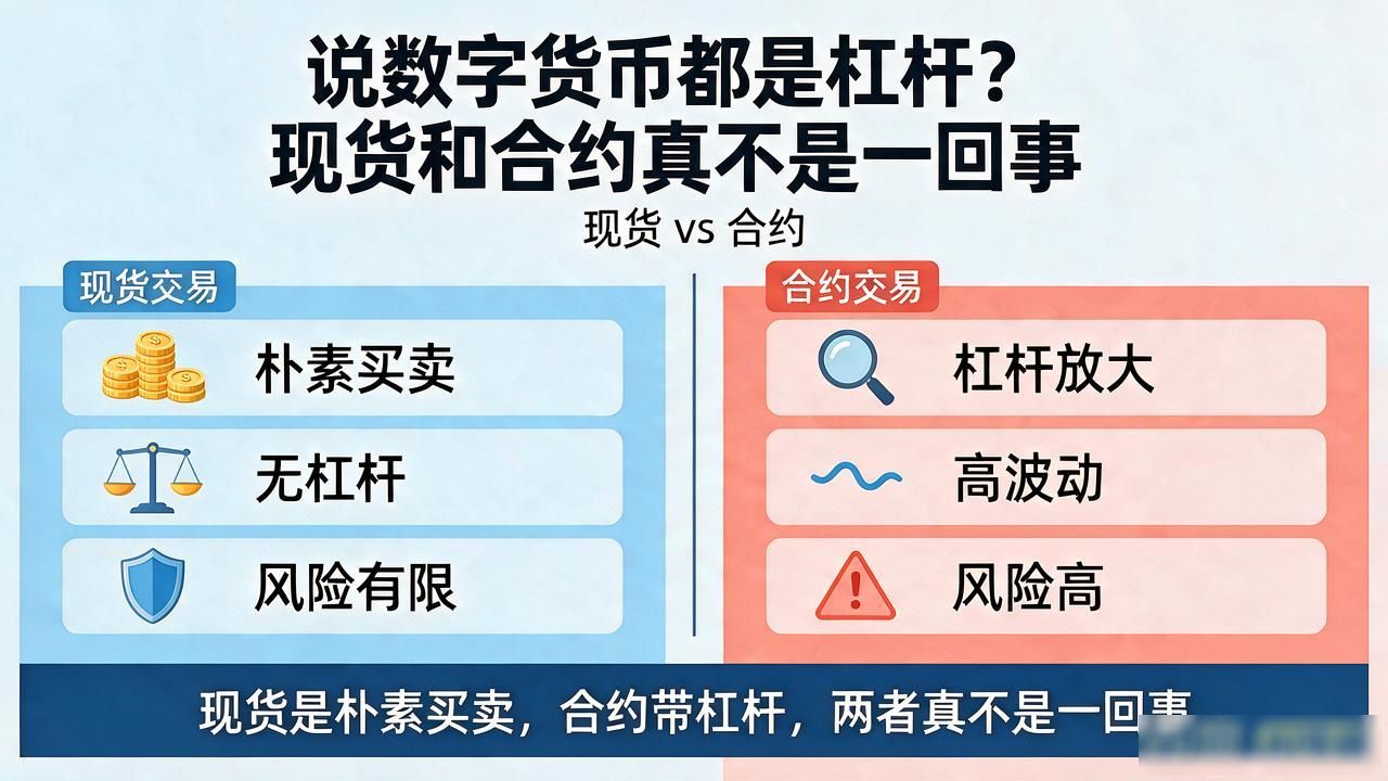 说数字货币都是杠杆？现货和合约真不是一回事
